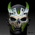 GHOST-CONDEMNED-MASK-07.jpg Ghost Condemned Operator Simon Riley Mask - Call of Duty - Modern Warfare 2 - WARZONE - STL model 3D print file
