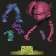jinx-render-11.jpg Jinx Chibi STL Figure – 3D Printable Fan Art