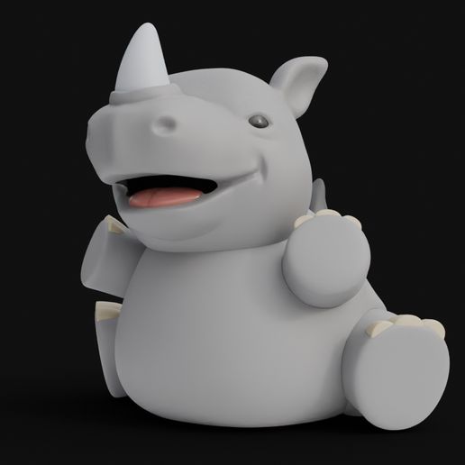 STL file Chibi Rhinoceros Piggy Bank 🦏 ・3D printable design to download ...