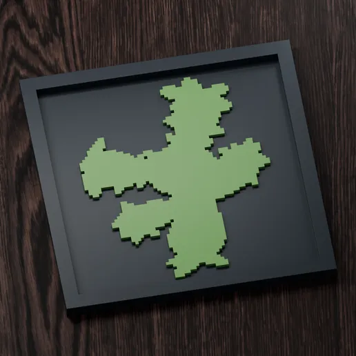 Maractus - Pokemon Silhouette Frame | Gen 5 sprite style | STL
