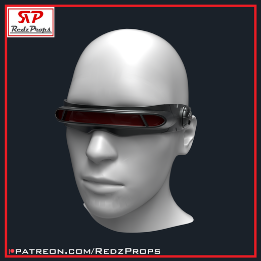 👾 X-men X2 Cyclops Visor Cosplay Prop・ 3D File for 3D printing・Cults