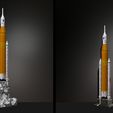 2.jpg Artemis 1 The Space Launch System (SLS): NASA’s Moon Rocket take off (lamp) and pedestal File STL-OBJ for 3D Printer