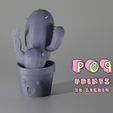 Cactus3.png.jpg STL file Cute Happy Cactus・3D printable model to download