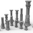untitled.40.jpg 3D printable pillar and assorted bases for dwarf mine