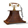 Antique-Telephone6.jpg Antique Telephone - Old phone Low Poly 3D model