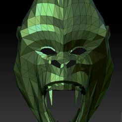 gorlow1.jpg Archivo STL cabeza de gorila low poly・Modelo de impresora 3D para descargar