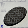 Oval_bases_PavingStones007_promo.png Набор овальных оснований - брусчатка 7 текстур (60-170 мм) | Идеально подходит для настольных игр и ролевых игр