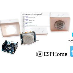 esp_home_pir_sensor_00.jpg Free STL file ESPHome Pir Motion Sensor. V2.1・3D printing model to download