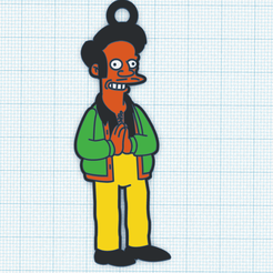 apu.png Archivo STL Llavero de Apu de los Simpson.・Objeto imprimible en 3D para descargar