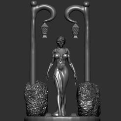 Anna1.jpg Free STL file Statue of Anna the vampire, sexy predator in the street・Model to download and 3D print