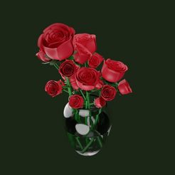 01.jpg 3D file Bouquet of Rose Flower・3D print design to download