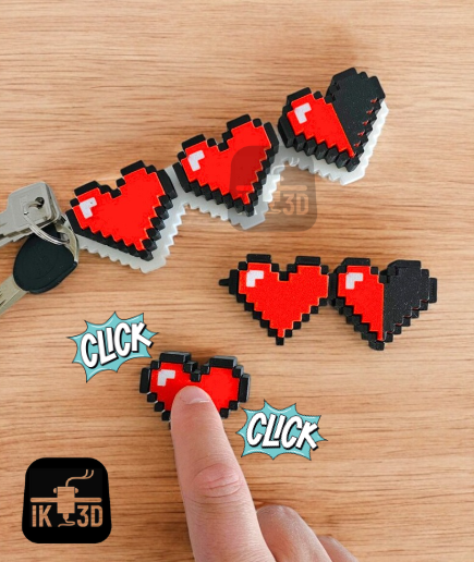 Captura-de-pantalla-2025-01-02-161132.png 8-Bit Heart Clicker Fidget Toy / Keychain / Set