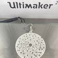 IMG_3957.jpg Free STL file Maze earrings (v2)・3D printing idea to download