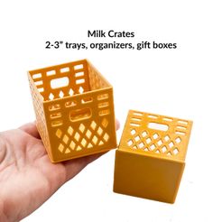 Cults-view2a.jpg Milk Crates, adorable old-fashioned storage boxes, 3 sizes, desk or drawer organization, gift boxes, print your own set