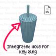 Untitled-4.jpg 3D file Starbucks Grid Tumbler Inspired Keychain STL File・3D printer design to download