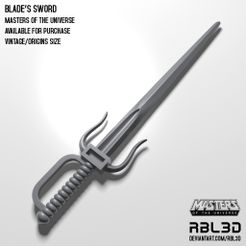 RBL3D_blade_sword.jpg Fichier OBJ Blade's Sword vintage/taille d'origine Maîtres de l'univers (MOTU HE-MAN)・Design à télécharger et à imprimer en 3D