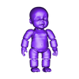 3dBaby_onepiece.stl Fichier STL gratuit Realistic Articulated Miniature Baby Doll - One Piece・Objet imprimable en 3D à télécharger, jazmy