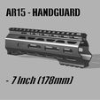 7Inch_Title.jpg Файл STL AR15/M4 Handguard 7 дюймов - MLOK・Модель для загрузки и печати в формате 3D