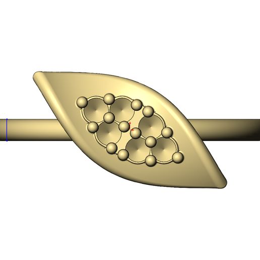 Side-TRi-cluster-Twisted-leaf-H-fashion-ring-size6to9-10.jpg Наклоненная вбок витая полоса с бриллиантовым кластетом и листьями Размеры США 6to9 3D-печатная модель