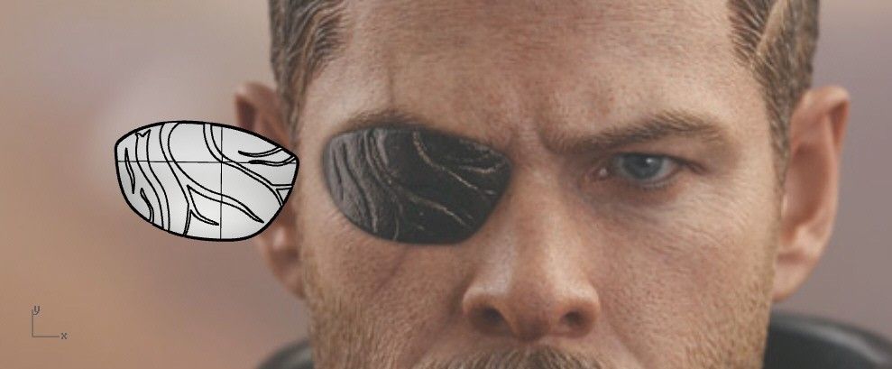 eyepatchthor.jpg Télécharger fichier STL gratuit Oculaire Thor de Thor Ragnarok et modèle d'impression 3D Infinity War de Thor Ragnarok • Plan à imprimer en 3D, MLBdesign
