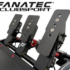 thumbnail.jpg 3D file Fanatec Clubsport Pedals Carbon Fibre .STEP files・3D printable design to download