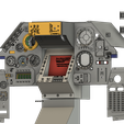 VUE-D-ENSEMBLE.png Part. Right Front Panel Cockpit Mirage 2000c 1/1 Scale for Flight Simulator