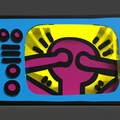 11th_haring-Camera-4.png Fichier 3D Keith Haring TV・Design pour imprimante 3D à télécharger