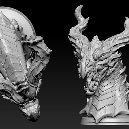 STL file Dragon Head 03・3D print design to download・Cults