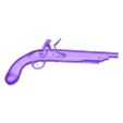 PM3D_Flintlock pistol.OBJ Pistolet pirate à silex