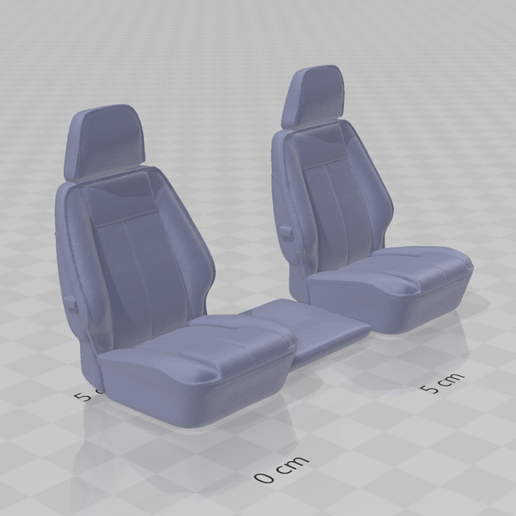 Set of 2 Dodge Classic Van Seats for scale cars
