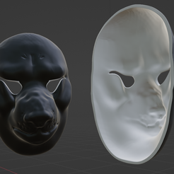 Capture-lion-2.png 3D file Beast mask 01・3D printing template to download