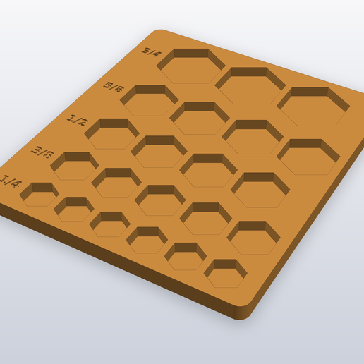 SAE Flare Nut Organizer Tray (1/4-3/4 in)