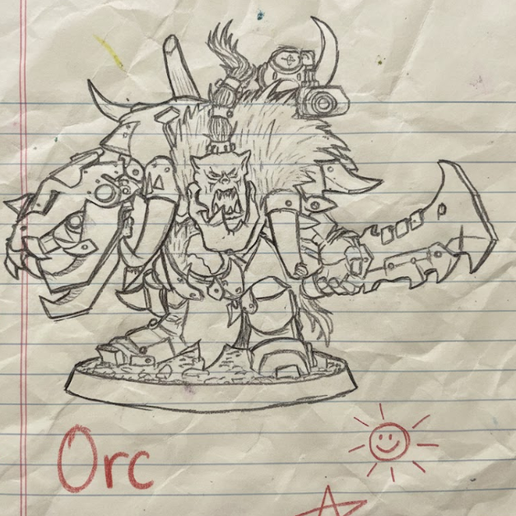 orc from a distopic future from lord of the rings(?)
