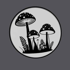 mushroom-litho-6.jpg STL file LITHOPANE LIGHT BOX - MUSHROOMS 6・Design to download and 3D print