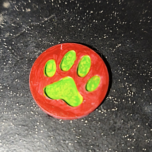 Moneda / Ficha de Huella de Cachorro (Token para Juegos)