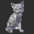 04.png STL file Low poly sitting cat・3D print design to download