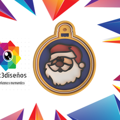bola-navidad-1.png 3D file CALLET CUTTER Christmas ball 1 Santa Claus・3D printing idea to download, pcx3gamerstore