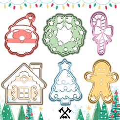 Set-x6-Cortadores-de-Navidad.png Набор x6 рождественских формочек для печенья