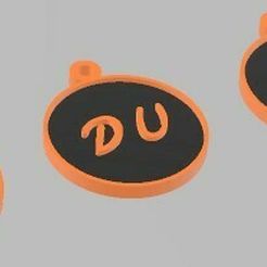 du.jpg ANFÄNGLICHER SCHLÜSSELANHÄNGER 2 BUCHSTABEN D.U