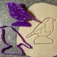 robin.JPG Robin Cookie Cutter With Stamp