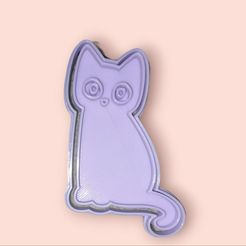 photo1696188370.jpeg STL file Halloween Cat Cookie Cutter (Cookie Cutter)・3D printable model to download