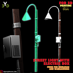street-light-with-ELECTRIC-box-1.png Street lamp for dioramas or Wargamming