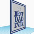 BEST a Best Dad Ever Decor Stand Reward Father's Day Gift, personalized frame display gift for fathers