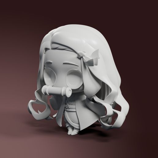 Nezuko Chibi Figurine STL – Demon Slayer 3D Print for Anime Collectors 3D model