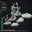 slime-pool-5.jpg Slime Pools - Environment - The Gelatinous Queen - PRESUPPORTED - Illustrated and Stats - 32mm scale