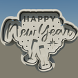 HappyNewYear2.png Happy New Year Cookie Cutter and Stamps - Ring in Sweet Moments of Celebration!