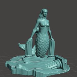 pic1_display_large.jpg Archivo STL gratis Sirena entre ruinas Cake Topper・Objeto de impresión 3D para descargar