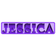 Jessica_Elegant.STL Jessica 3D Nametag - 5 Fonts