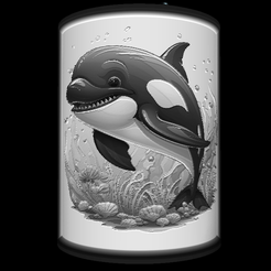 45a.png Cute Sea babies - Light Box - Orca