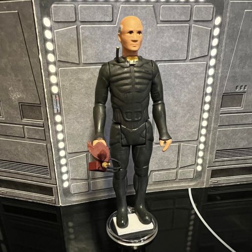 VINTAGE DUNE GURNEY HALLECK FREMEN KENNER STYLE ACTION FIGURE, 3.75" CUSTOM FIGURE, FRANK HERBERT BOOK. 3D model